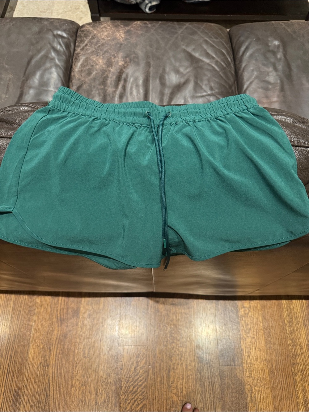 TNA Women’s Athletic Drawstring Shorts in Hunter Green